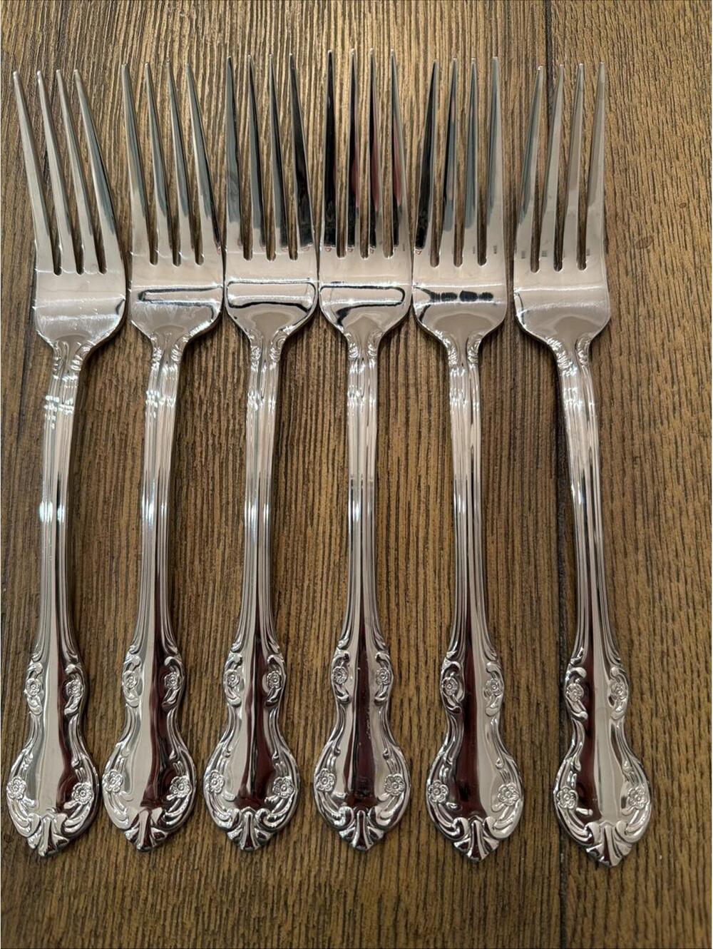 Wallace Camden Stainless Dinner Forks Set of 5 Replacement Flatware